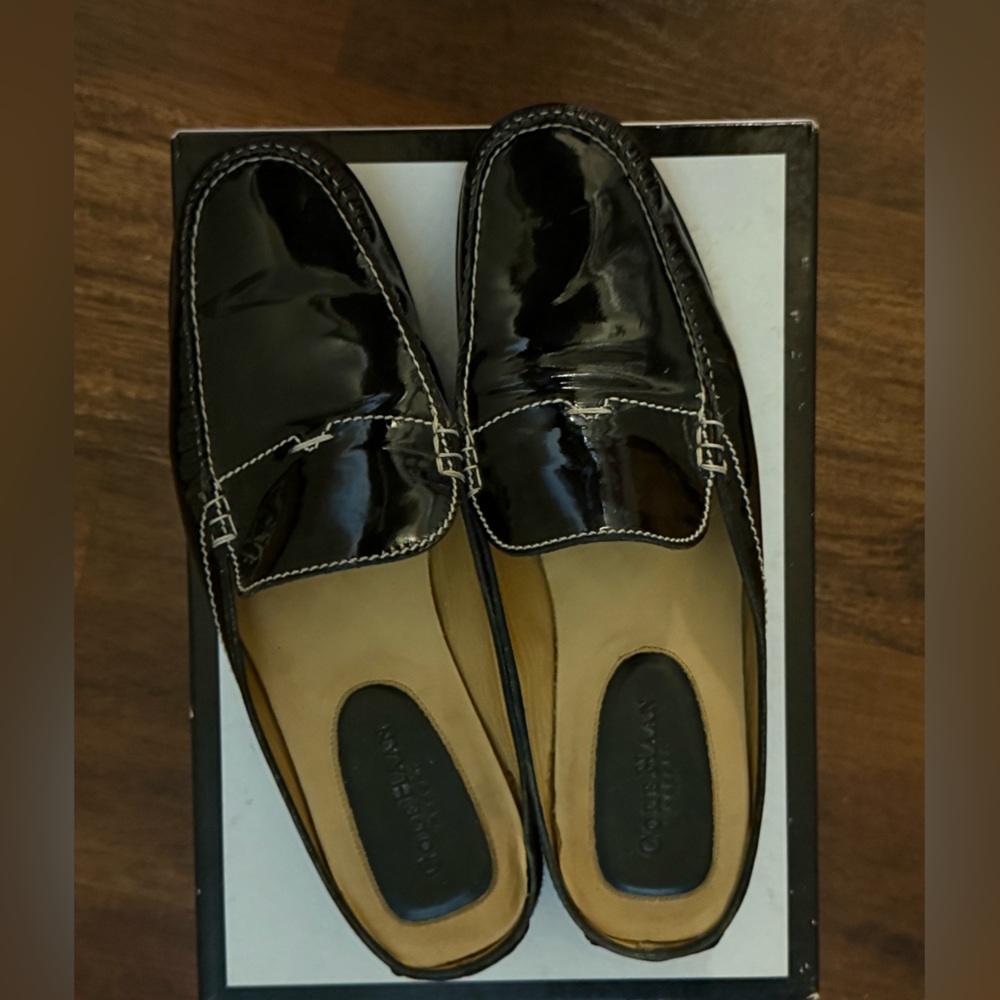 Cole Haan Black Patent Leather Women's Mules